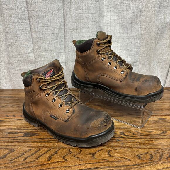 Red Wing King Toe 2240 Men’s Work Boots 10.5 E2 Brown Leather Safety Toe EH WP - Picture 2 of 8